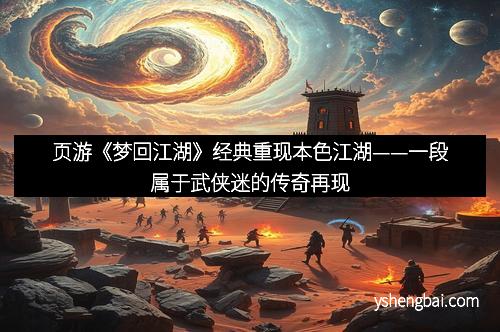 页游《梦回江湖》经典重现本色江湖——一段属于武侠迷的传奇再现